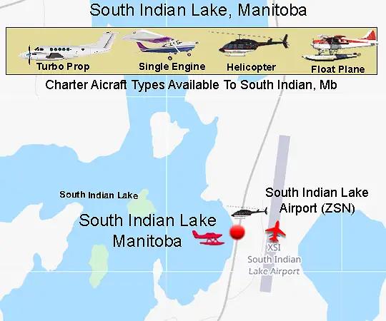 South Indian Lake Airport runway and apron area